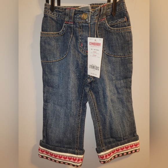 🆕️♥️❄️ Vintage Gymboree Winter Snowflake Outfit Smocked Velour Top Jeans 18-24 - Picture 5 of 10